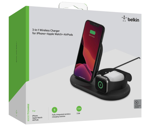 BELKIN Indukcyjna 3w1 (iPhone, Apple Watch, AirPods) WIZ001VFBK - 710645 - zdjęcie 7